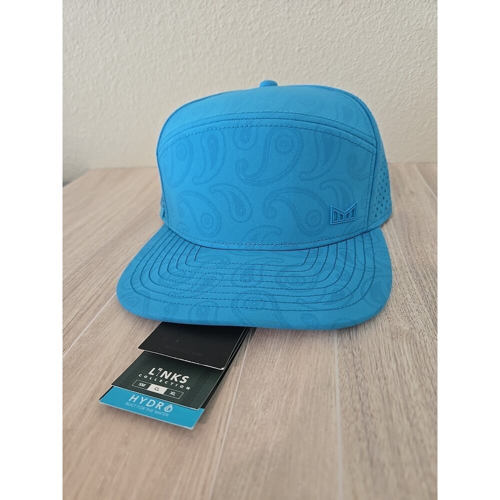 Melin Hydro Trenches Links Golf Hat Electric Blue Paisley Snapback NWT
